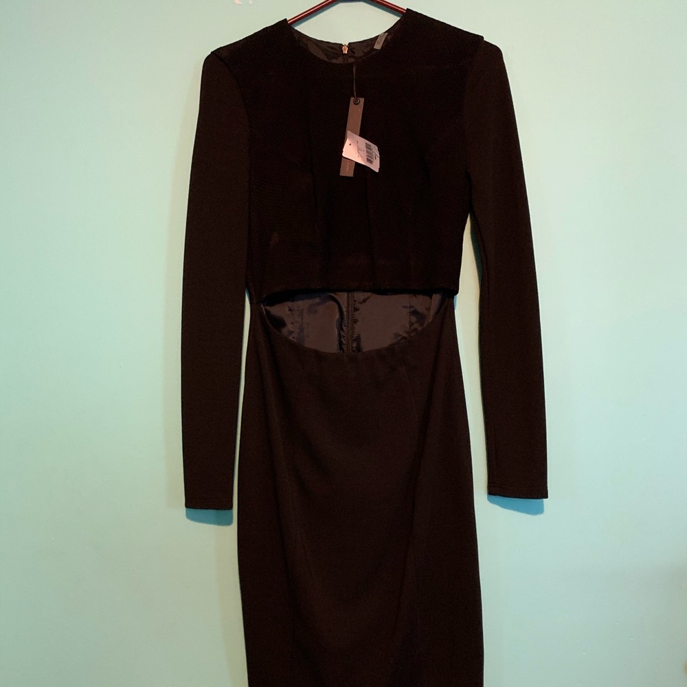 ANDREW MARC X RICHARD CHAI SUEDE DRESS WITH CUTOUT